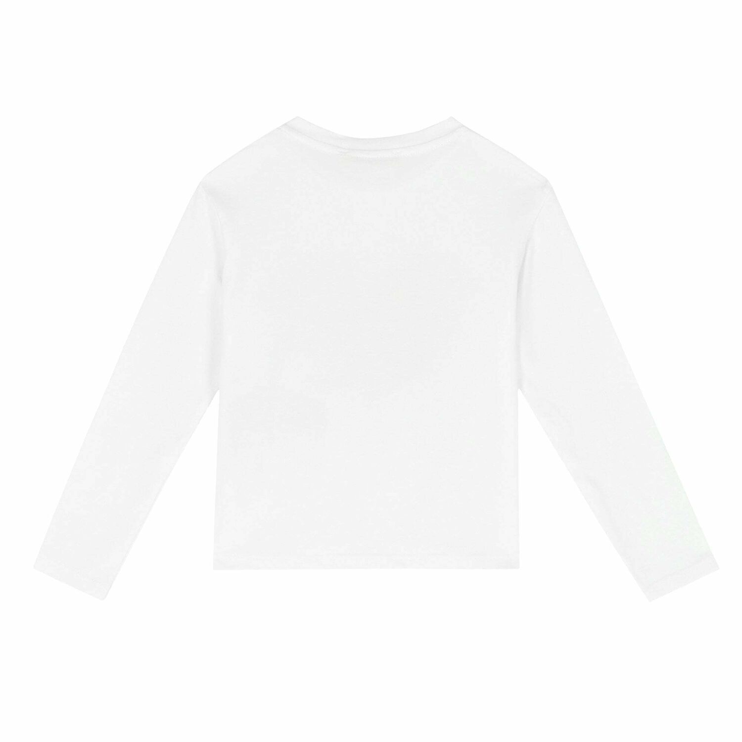 Girls White Printed Long Sleeve Top, 1, hi-res image number null
