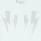 Boys White Thunderbolt T-Shirt, 1, hi-res