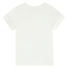 Girls Ivory Mini-Me Logo T-Shirt, 1, hi-res