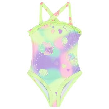 Girls Multi-Coloured Sea Shell Swimsuit