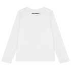 Girls Mini Me White Choupette Long Sleeve Top, 1, hi-res