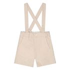 Younger Boys Beige & Ivory Shorts Set, 2, hi-res