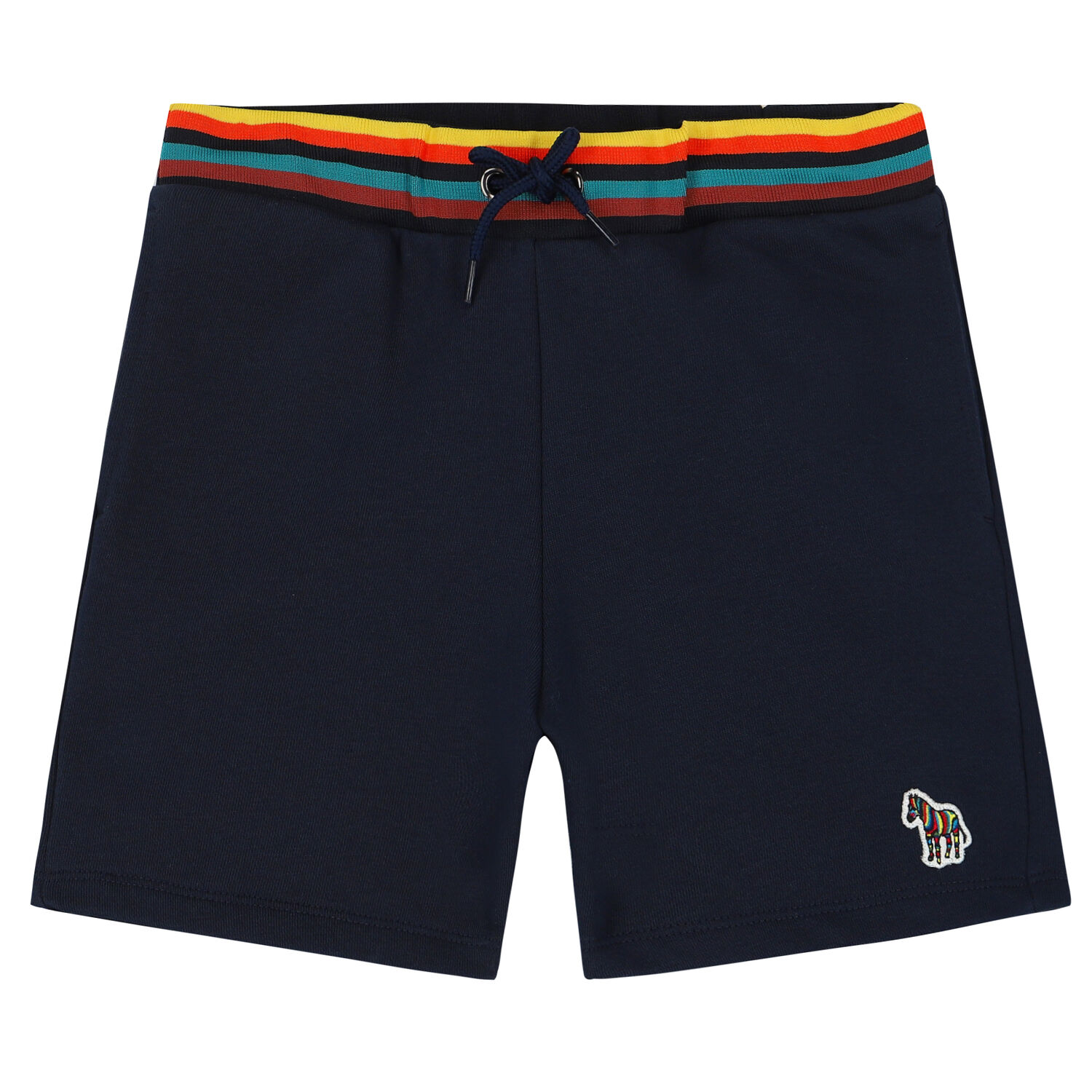 Boys Navy Logo Shorts, 1, hi-res