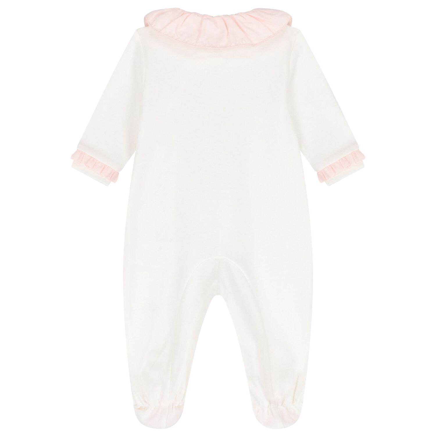 Baby Girls Ivory & Pink Babygrow Set, 1, hi-res image number null