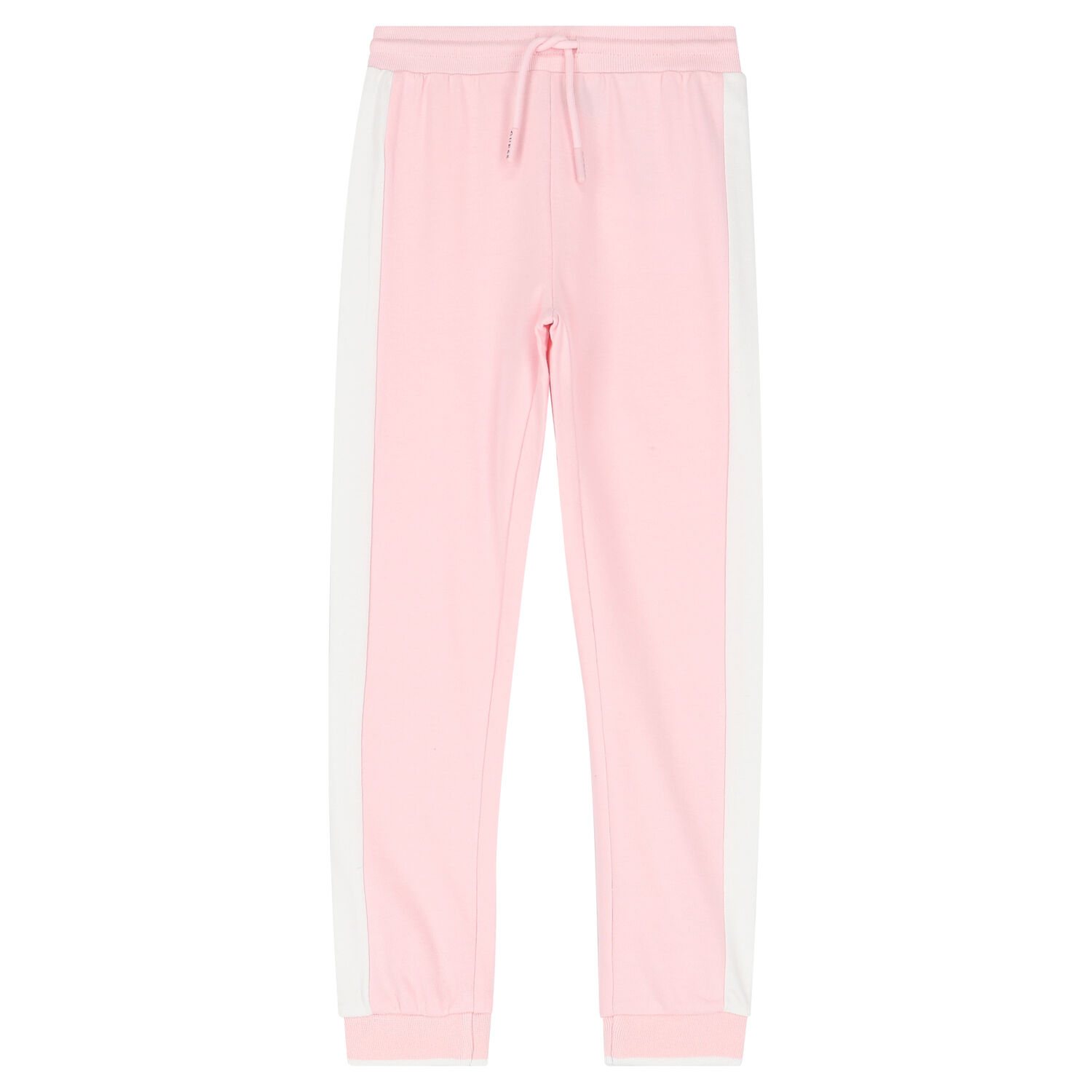 Girls White & Pink Logo Tracksuit, 1, hi-res