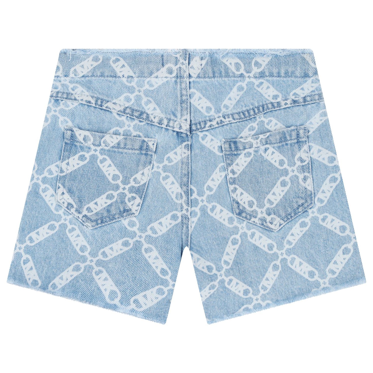 Girls Blue Logo Denim Shorts, 1, hi-res image number null