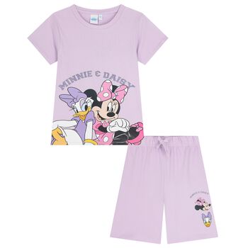 Girls Purple Disney Shorts Set