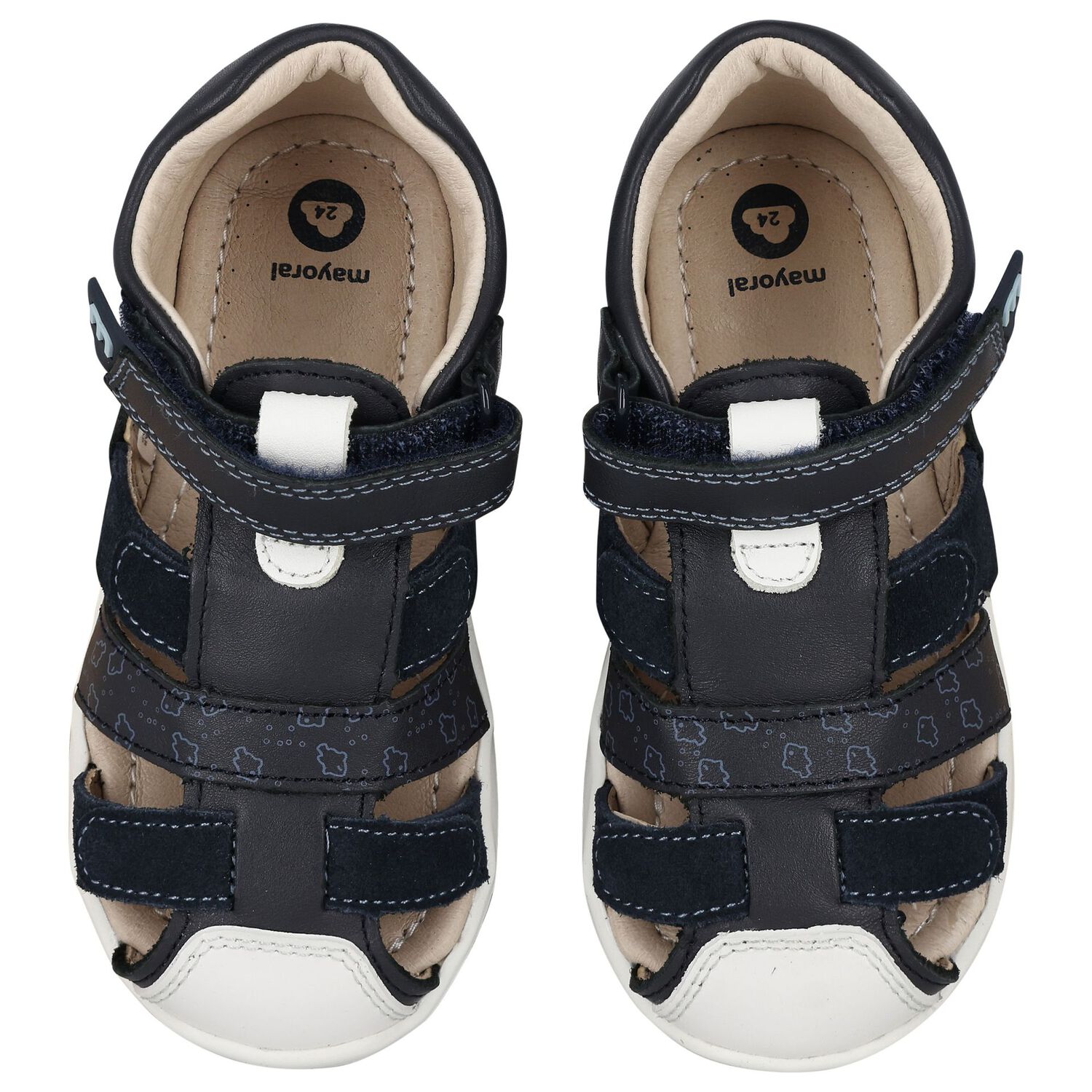 Younger Boys Navy Blue Sandals, 3, hi-res
