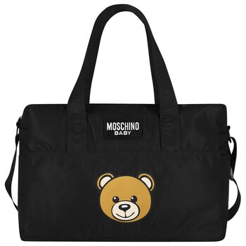 Black Teddy Bear Logo Baby Changing Bag