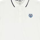 Boys White Logo Polo Shirt, 2, hi-res