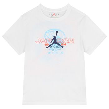 Boys White Jordan Logo T-Shirt 