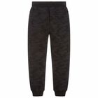 Boys Black Cotton Joggers, 1, hi-res