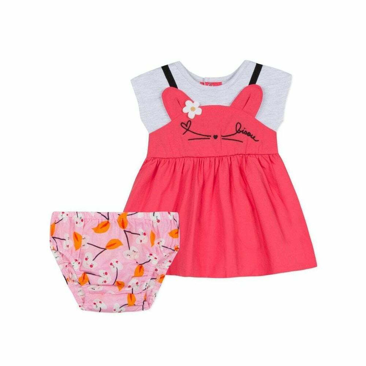Baby Girl Pink Dress Set, 1, hi-res