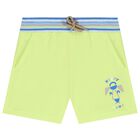 Younger Boys White, Green & Blue Shorts Set, 1, hi-res