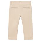Younger Boys Beige Trousers, 1, hi-res