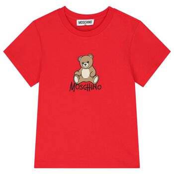 Red Teddy Bear Logo T-Shirt