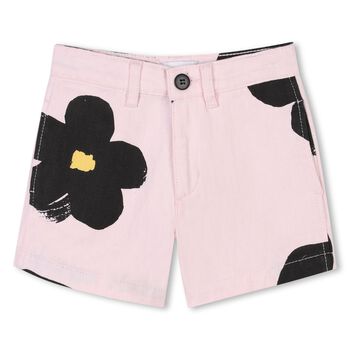 Girls Pink Daisy Shorts