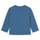 Younger Boys Blue Racing Car Long Sleeve Top, 1, hi-res