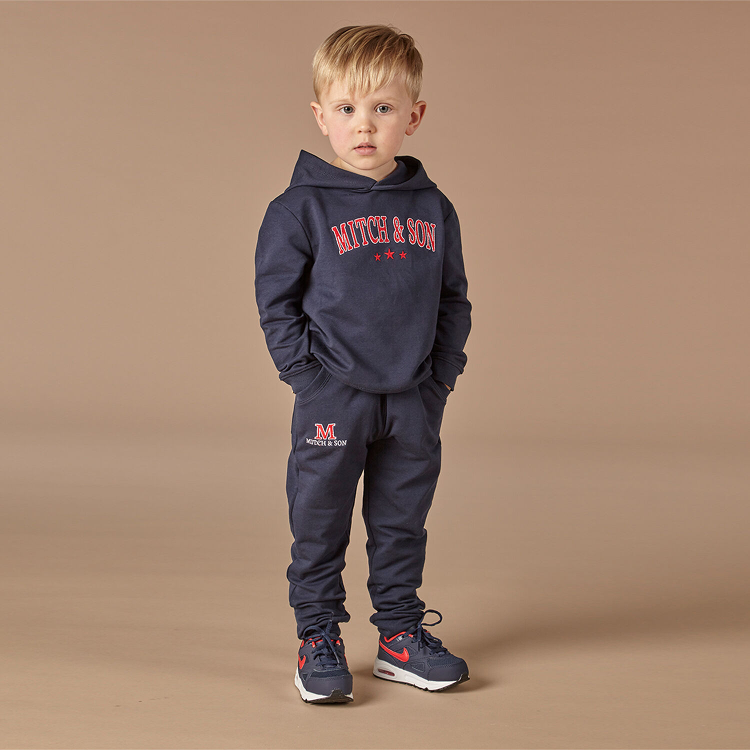 Boys Navy Logo Tracksuit, 1, hi-res image number null
