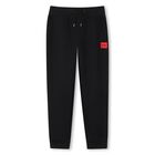 Boys Black Logo Joggers, 1, hi-res