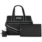 Black Logo Baby Changing Bag, 1, hi-res