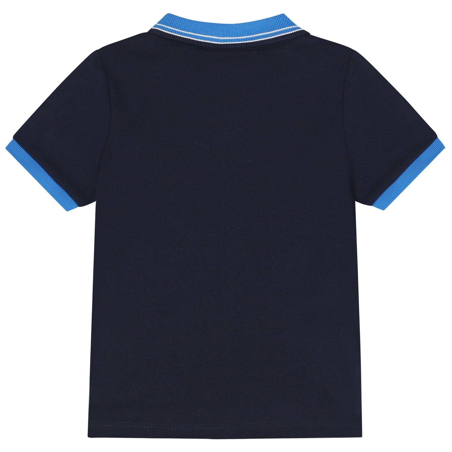 Younger Boys Navy Blue Logo Polo Shirt, 1, hi-res