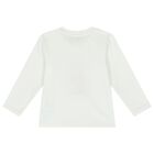 Younger Girls Ivory & Black Teddy Bear & Heart Leggings Set, 1, hi-res