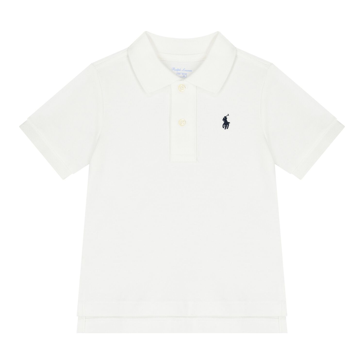 Baby Boys White Logo Polo Shirt, 1, hi-res