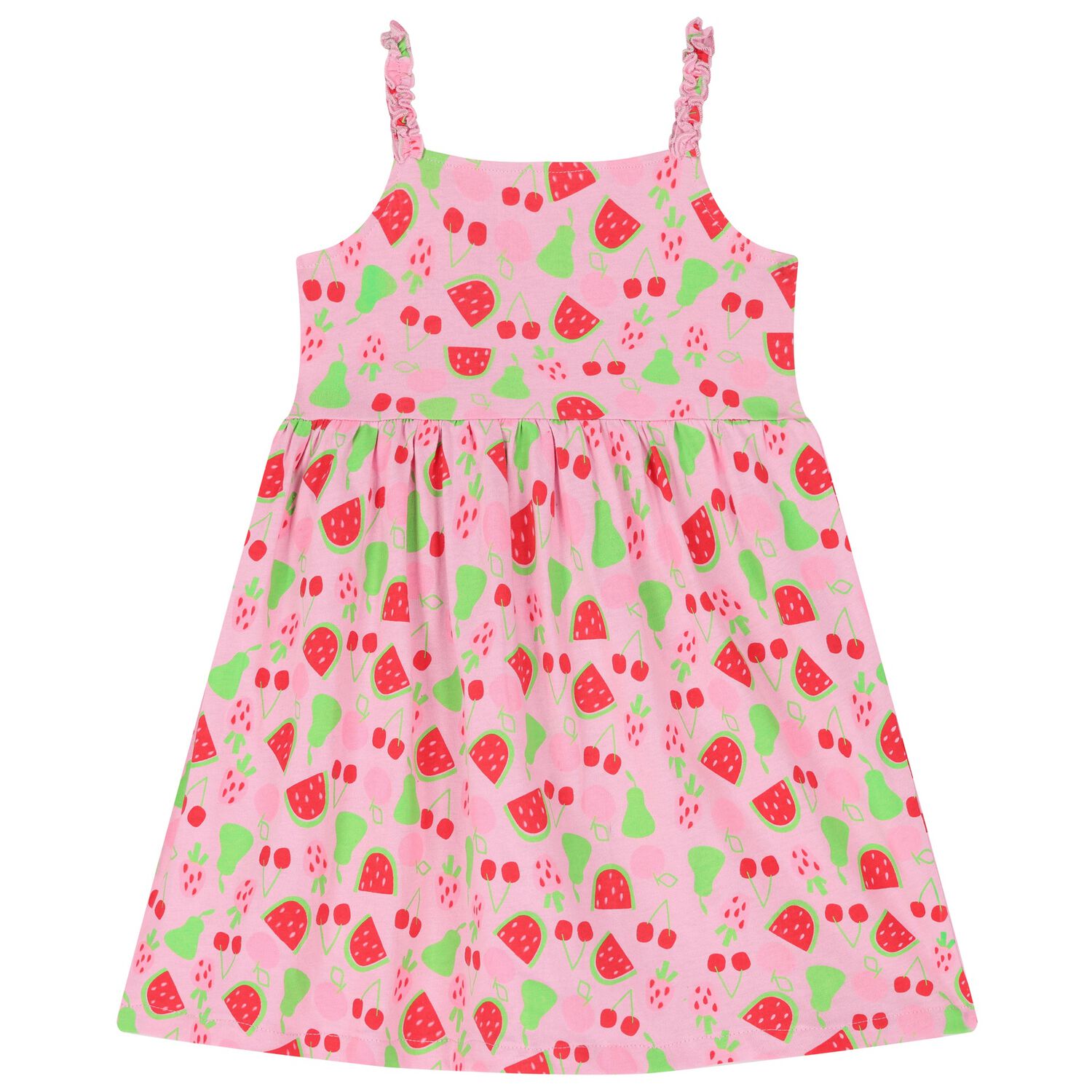 Girls Pink Watermelon Print Dress, 1, hi-res image number null