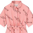 Girls Pink Logo Dress, 1, hi-res