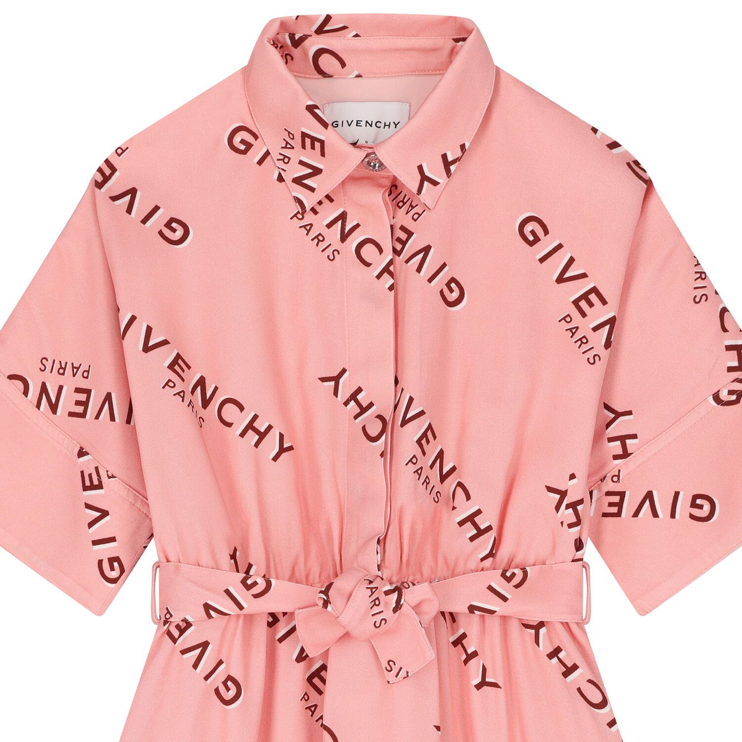 Girls Pink Logo Dress, 1, hi-res