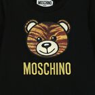 Baby Girls Black Logo Dress, 1, hi-res