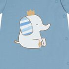 Baby Boys Navy Blue Elephant Romper Gift Set, 2, hi-res