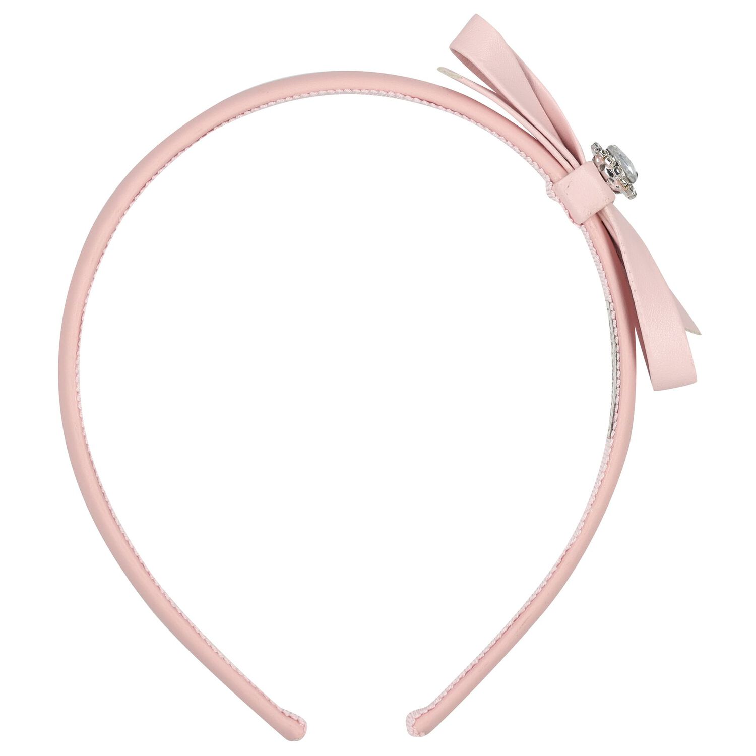 Girls Pink Bow Headband, 3, hi-res