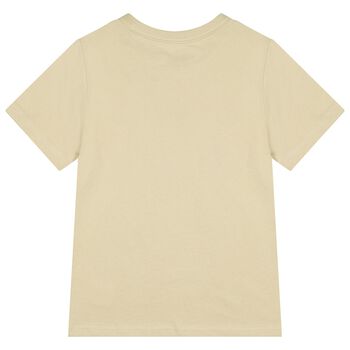 Boys Beige Fishing Polo Bear T-Shirt