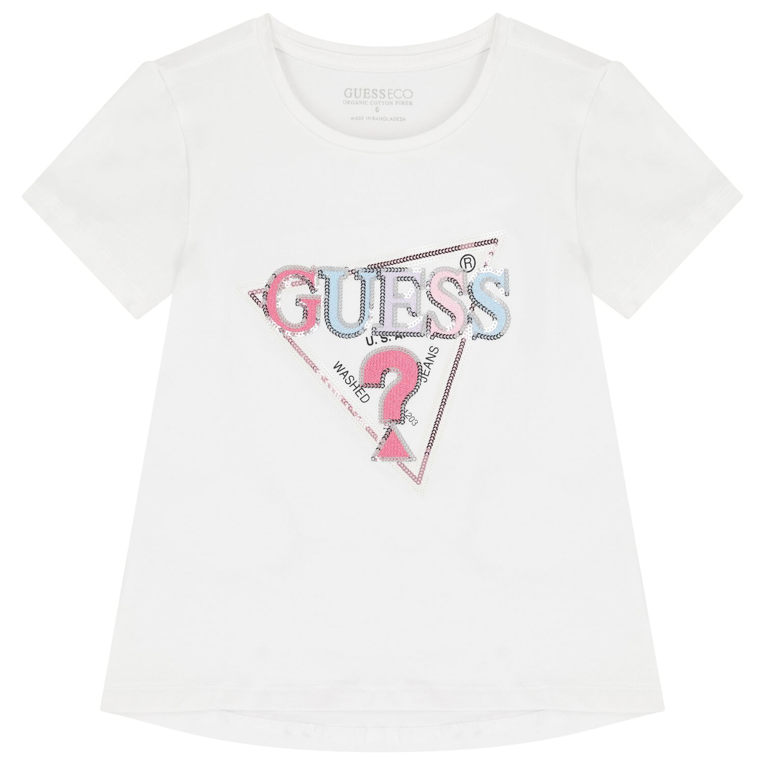 Girls White Logo T-Shirt, 1, hi-res image number null