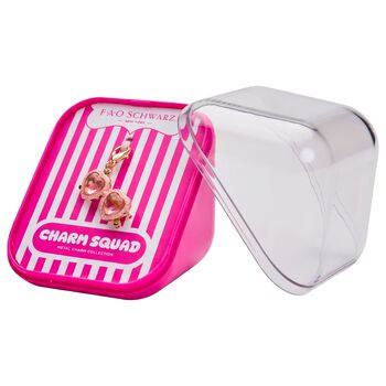 Girls Gold & Pink Gummy Heart Sunglass Charm