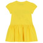 Younger Girls Yellow Logo Dress, 1, hi-res
