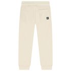 Boys Beige Logo Joggers, 1, hi-res