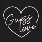 Girls Black Logo Heart Dress, 2, hi-res