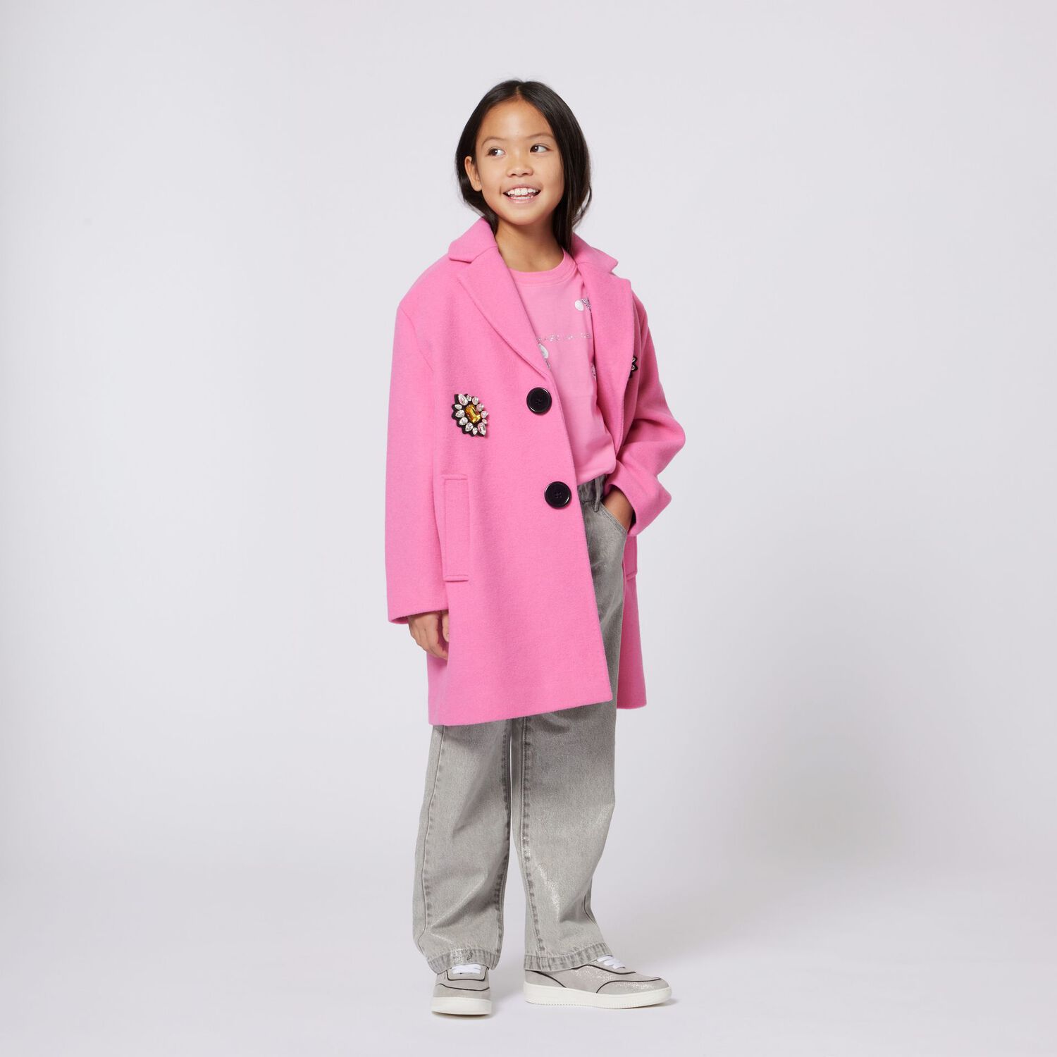 Girls Pink Logo T-Shirt, 1, hi-res