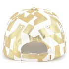 Girls White & Gold Cap, 1, hi-res