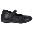 Girls Black Leather Shoes, 1, hi-res