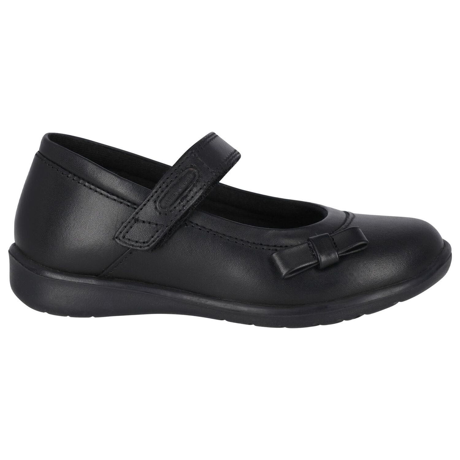 Girls Black Leather Shoes, 1, hi-res image number null