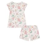 Girls Pink Floral Pyjamas, 1, hi-res