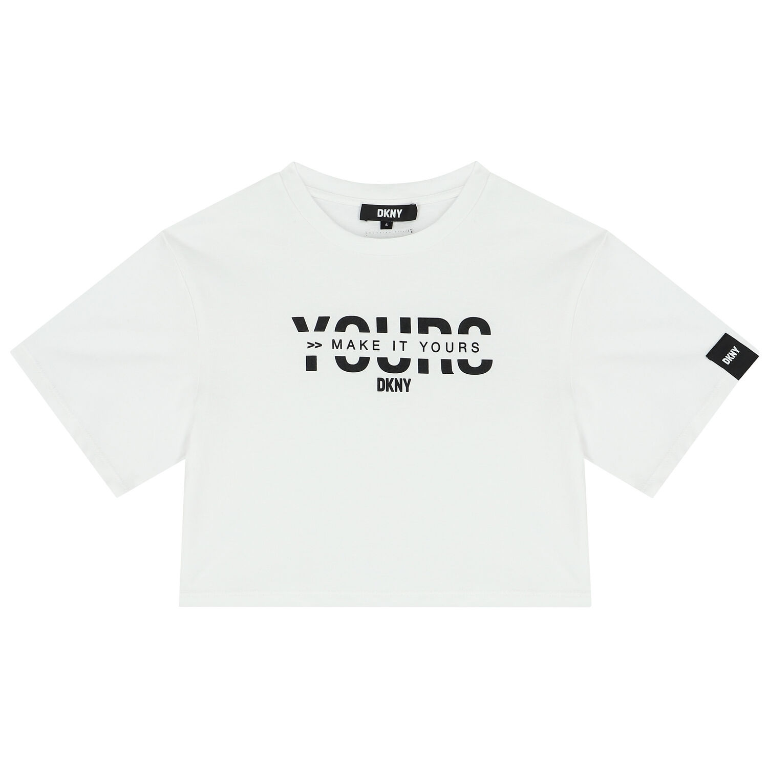 Girls White Logo Crop Top, 1, hi-res image number null