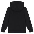 Boys Black Logo Zip Up Top, 1, hi-res