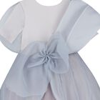 Girls Grey & Purple Organza Dress, 1, hi-res