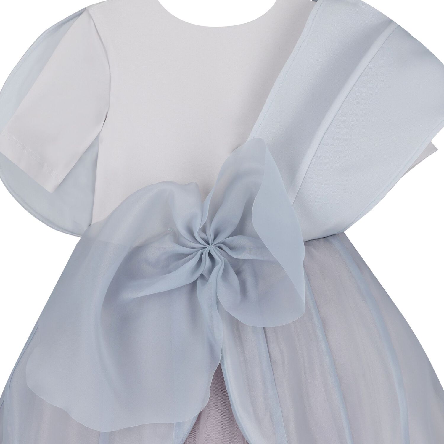 Girls Grey & Purple Organza Dress, 1, hi-res