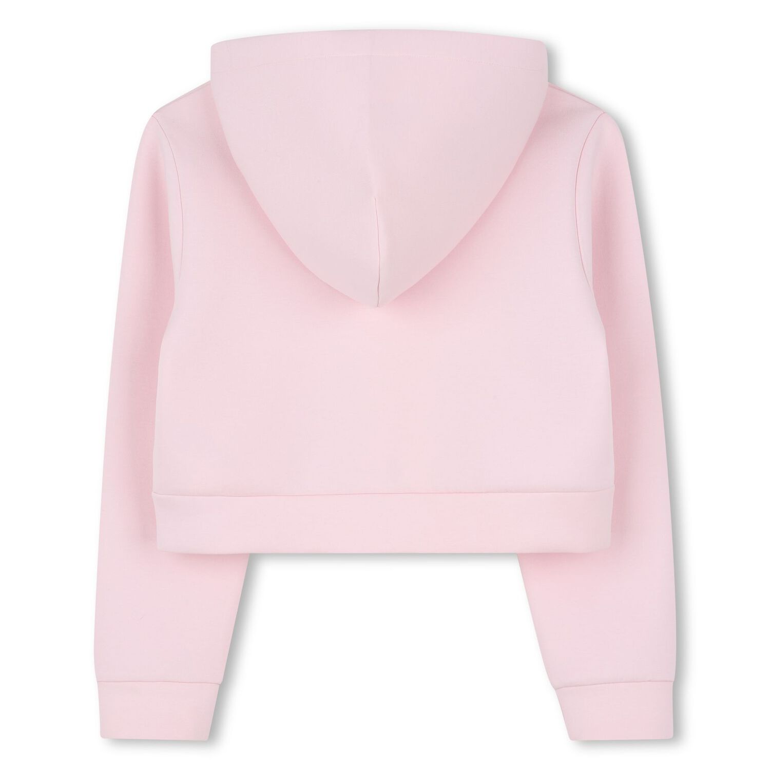Girls Pink Logo Hooded Zip Up Top, 1, hi-res